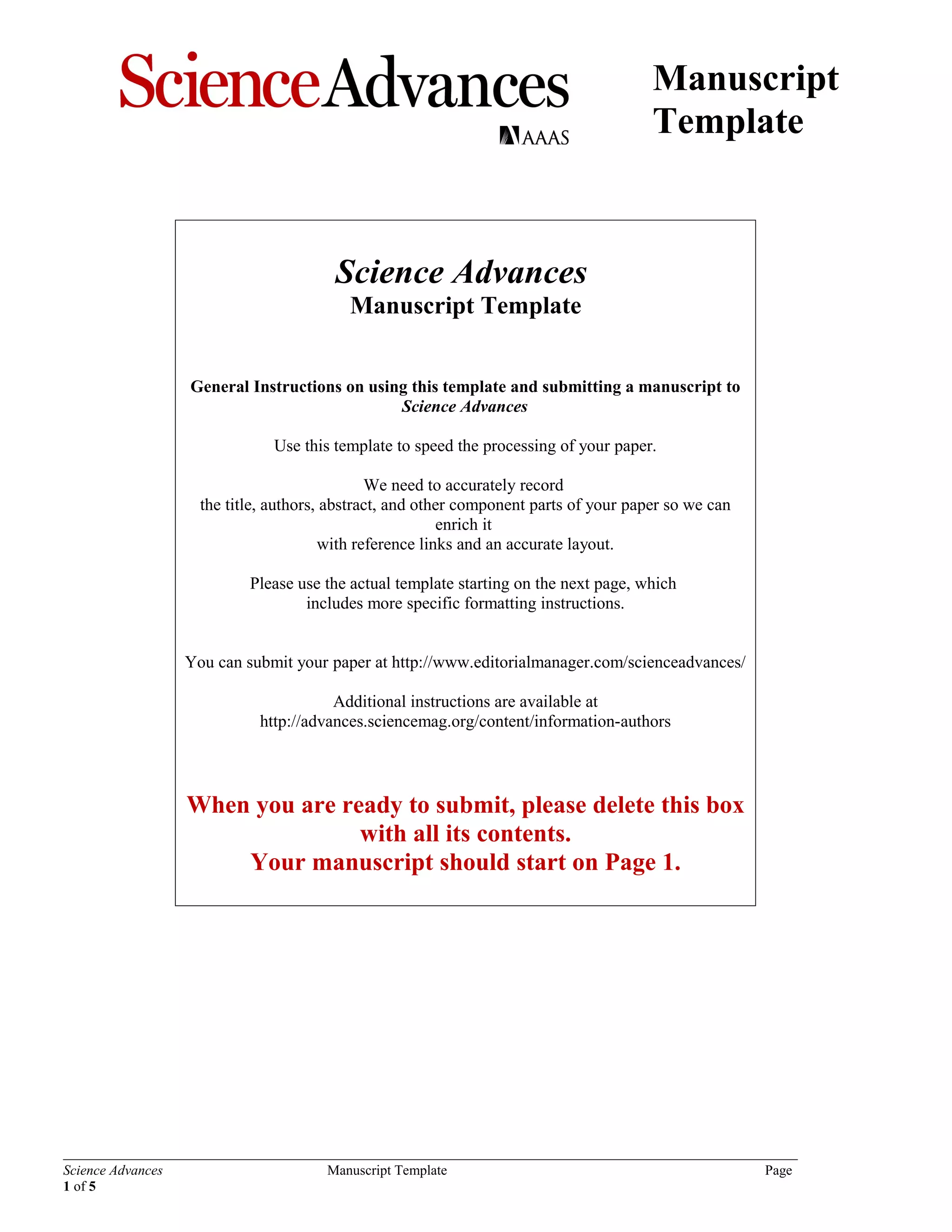 Science's Manuscript Template 2016 | DOC
