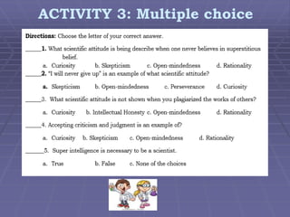 ACTIVITY 3: Multiple choice

 