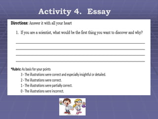 
Activity 4. Essay
 