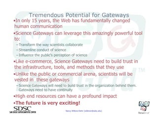 Science Gateways and Their Tremendous Potential for Science and Engineering