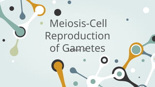 Meiosis-Cell
Reproduction
of Gametes
Lesson : 2
 