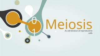 0
1
Meiosis
As cell division of reproductive
cells
 