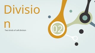 Divisio
n
Two kinds of cell division
02
 