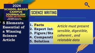 SCIENCE-NEWS WRITING PPT for CAMPUS JOURN | PPTX