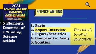 SCIENCE-NEWS WRITING PPT for CAMPUS JOURN | PPTX