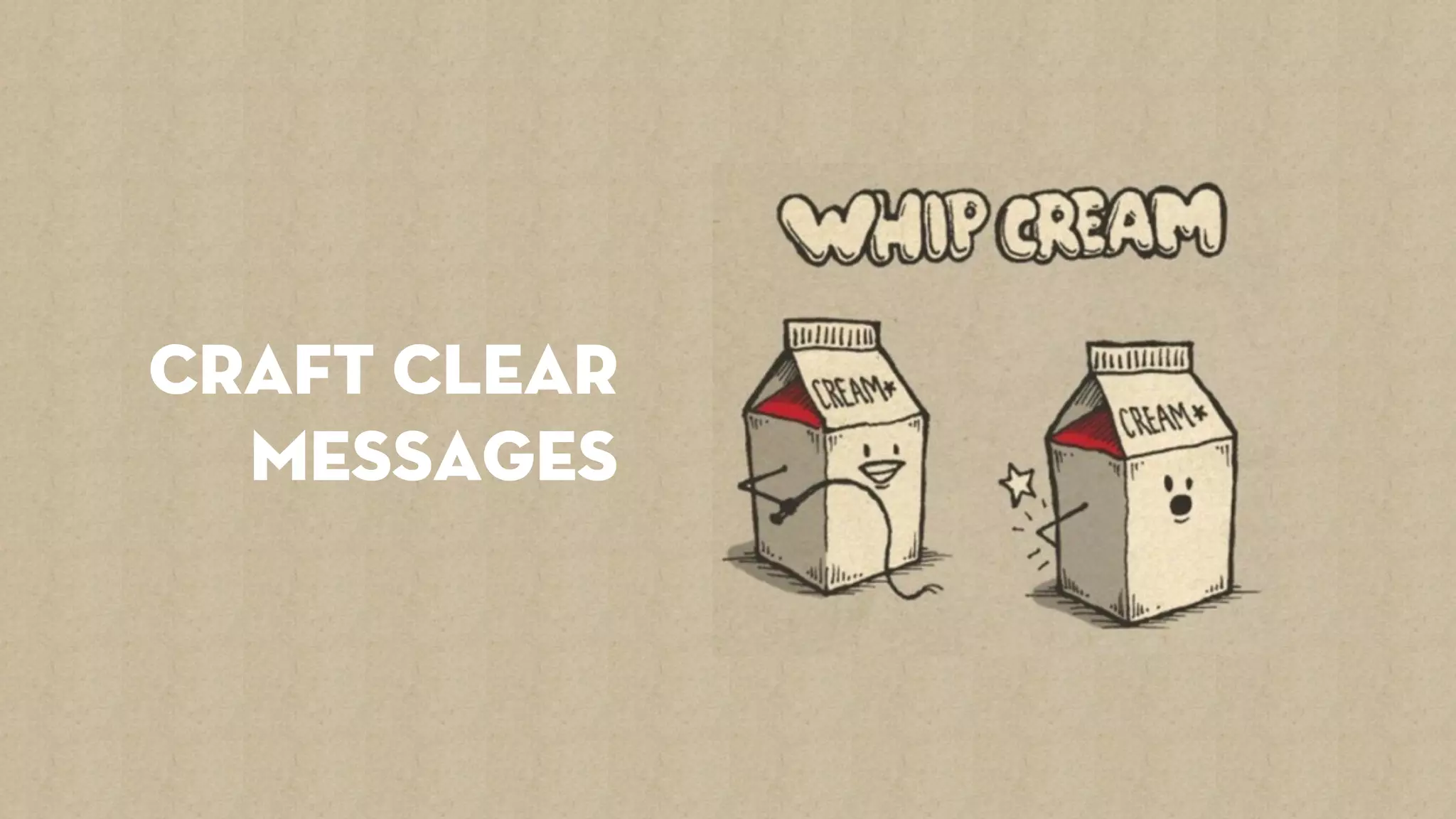 craft clear 
messages 
 