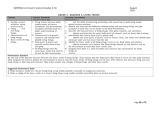 Comprehensive Overview of the MATATAG K to 10 Science Curriculum in the ...