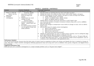 Comprehensive Overview of the MATATAG K to 10 Science Curriculum in the ...