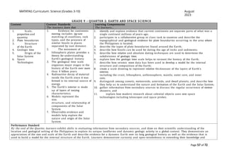 Comprehensive Overview of the MATATAG K to 10 Science Curriculum in the ...