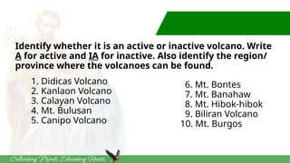 Calayan Volcano Science 10 1.1 Distribution of Active Volcanoes.pptx