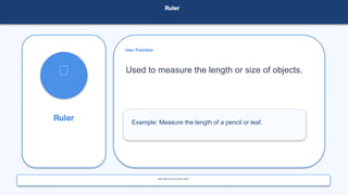 ๐ Ruler Identifying and Using Basic Science Tools Safely in Grade 3 | PPTX