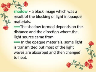 SCIENCE 5 PPT Q3 W5 Day 1-5 - Materials That Block, Absorb, Transmit ...