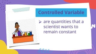 Control Variable Statistics Didactic Figure Science 7-Q1-SCIENTIFIC METHOD lesson one | PPTX