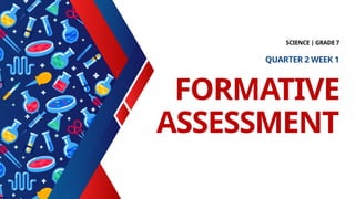 FORMATIVE
ASSESSMENT
SCIENCE | GRADE 7
QUARTER 2 WEEK 1
 