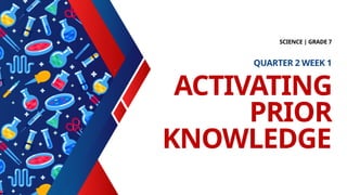 ACTIVATING
PRIOR
KNOWLEDGE
SCIENCE | GRADE 7
QUARTER 2 WEEK 1
 