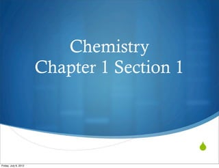 Chemistry
                       Chapter 1 - Section 1
                                      Why Do
                                       Atoms
                                     Combine???




                                               
Monday, July 9, 2012
 