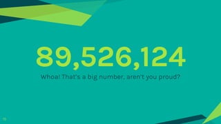 89,526,124
Whoa! That’s a big number, aren’t you proud?
15
 
