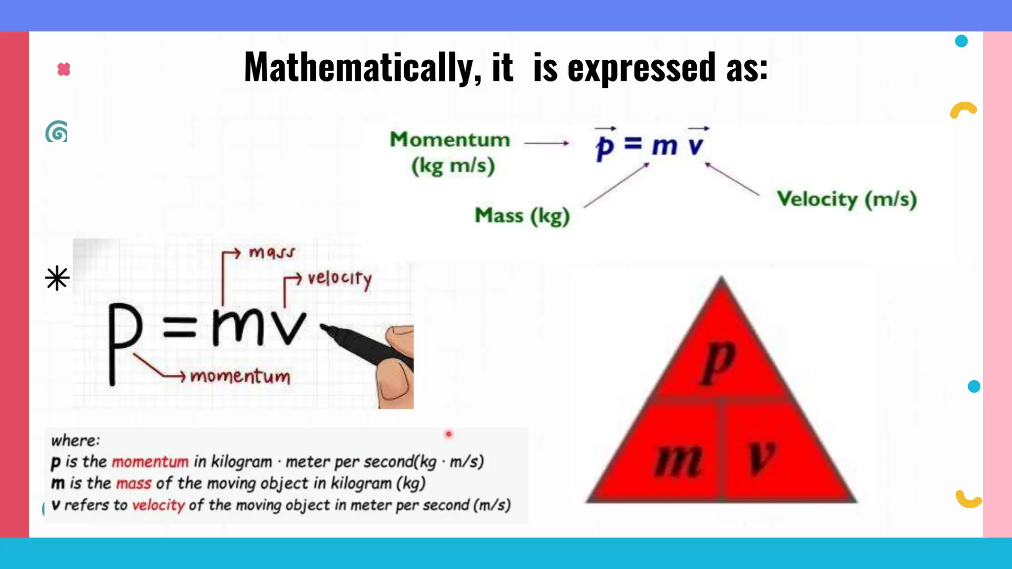 Mathematically, it is expressed as:
 