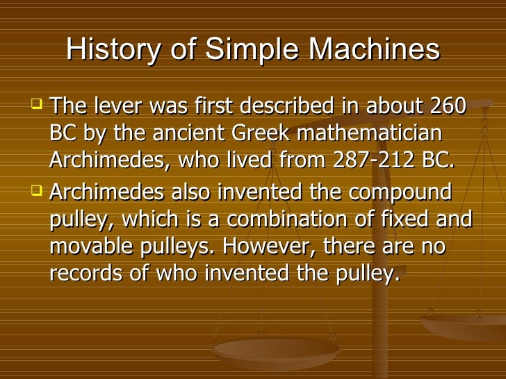 Simple Machines