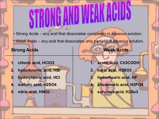 bases in examples aqueous weak solution of acids, and Science salts1 bases