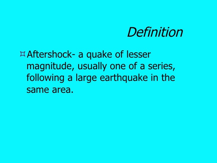 Science Aftershock