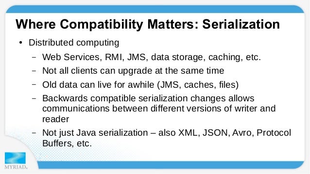 Java Object Serialization Compatibility Java Object Serialization Compatibility
