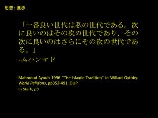 һ˽Ǥ롣
ΤϤδΤǤꡢ
ΤΤϤˤδΤǤ
롣
-ϥޥ
Mahmoud Ayoub 1996 The Islamic Tradition in Willard Oxtoby:
World Religions, pp352-491. OUP
In Stark, p9
˼룺 Mi
 