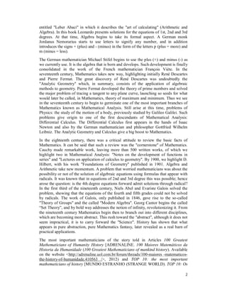 Science and contribution of mathematics in its development | PDF