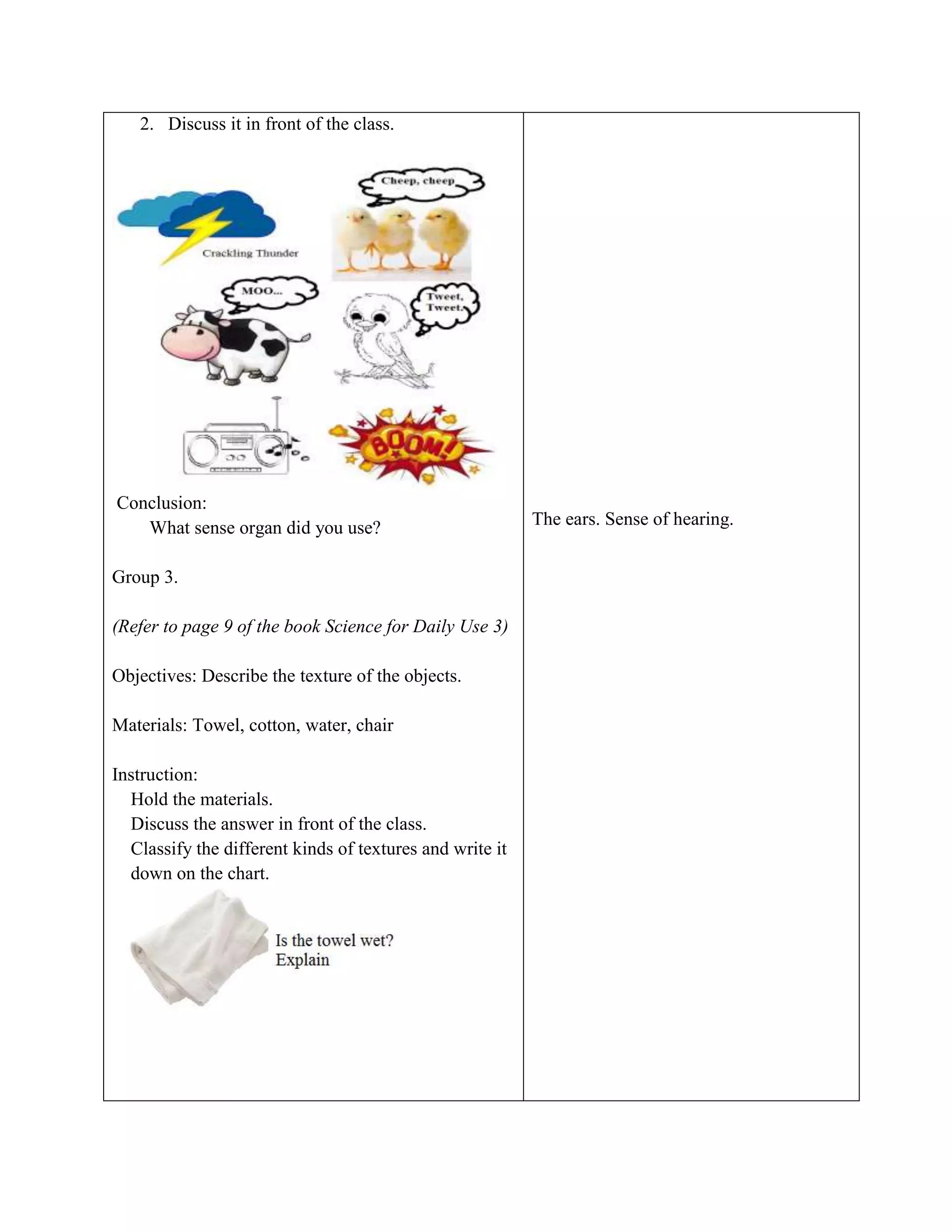 Detailed Lesson Plan in Science and Health Grade 3 Sense Organ | DOCX