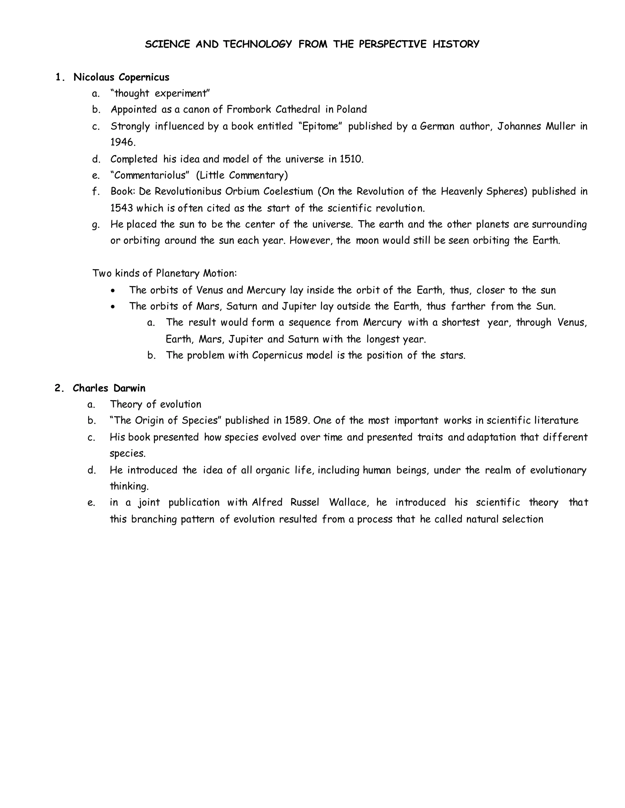 Science and technology | DOCX