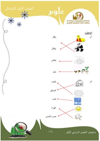 )12( 
8( صم: - 
1( يأمل 
يتناثز 
يتىفس 
يىمى 
2( الغذاء 
المسنه 
الماء 
الهىاء 
ضىء الشمس 
