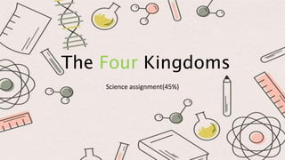 The Four Kingdoms
Science assignment(45%)
 