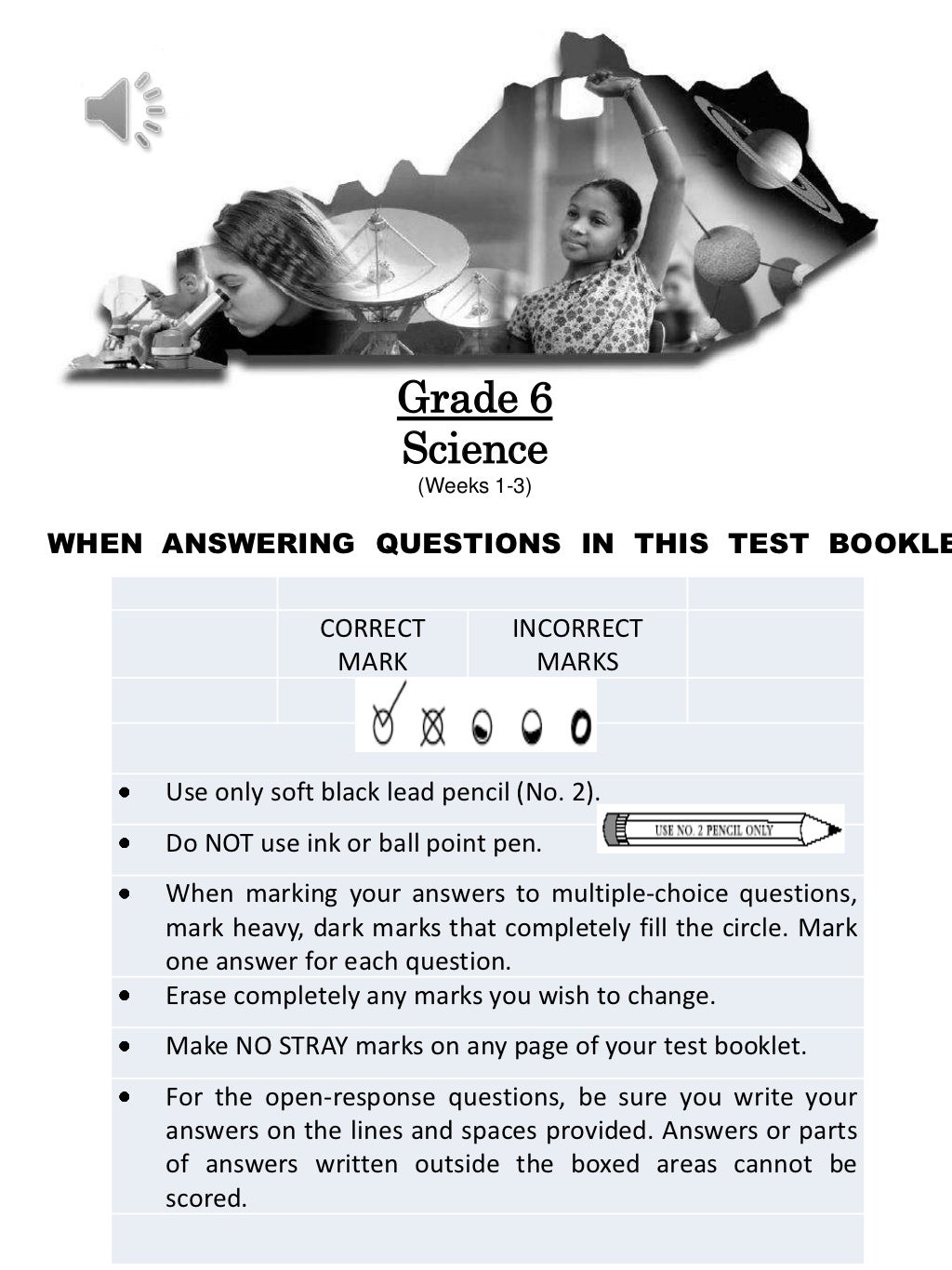 Science cats like assessment weeks 1 3