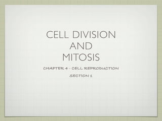 4.1 Cell Division and Mitosis | KEY