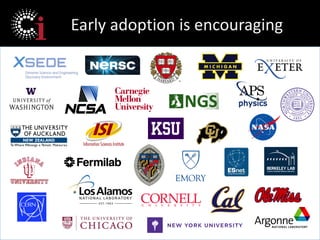 computationinstitute.org
Early adoption is encouraging
 