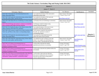Seventh Grade Science Curriculum Map | PDF