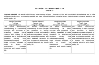 Science Curriculum Guide | PDF