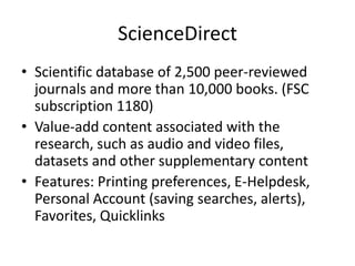 Science Databases | PPTX