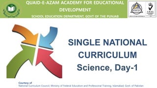QUAID-E-AZAM ACADEMY FOR EDUCATIONAL
DEVELOPMENT
SCHOOL EDUCATION DEPARTMENT, GOVT OF THE PUNJAB
Courtesy of
National Curriculum Council, Ministry of Federal Education and Professional Training, Islamabad, Govt. of Pakistan
 