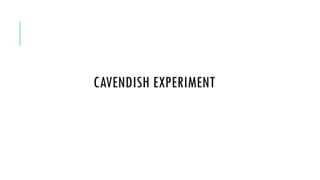 CAVENDISH EXPERIMENT

 