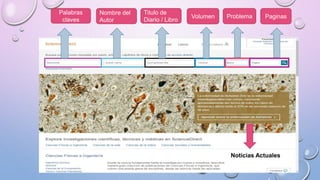 Palabras
claves
Nombre del
Autor
Titulo de
Diario / Libro
Volumen Problema Paginas
Noticias Actuales
 