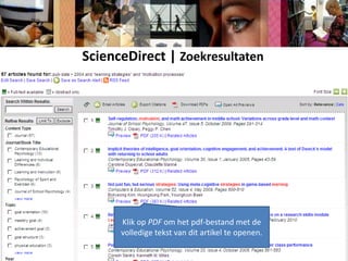 ScienceDirect | ZoekresultatenKlik op PDF om het pdf-bestand met de volledige tekst van dit artikel te openen.