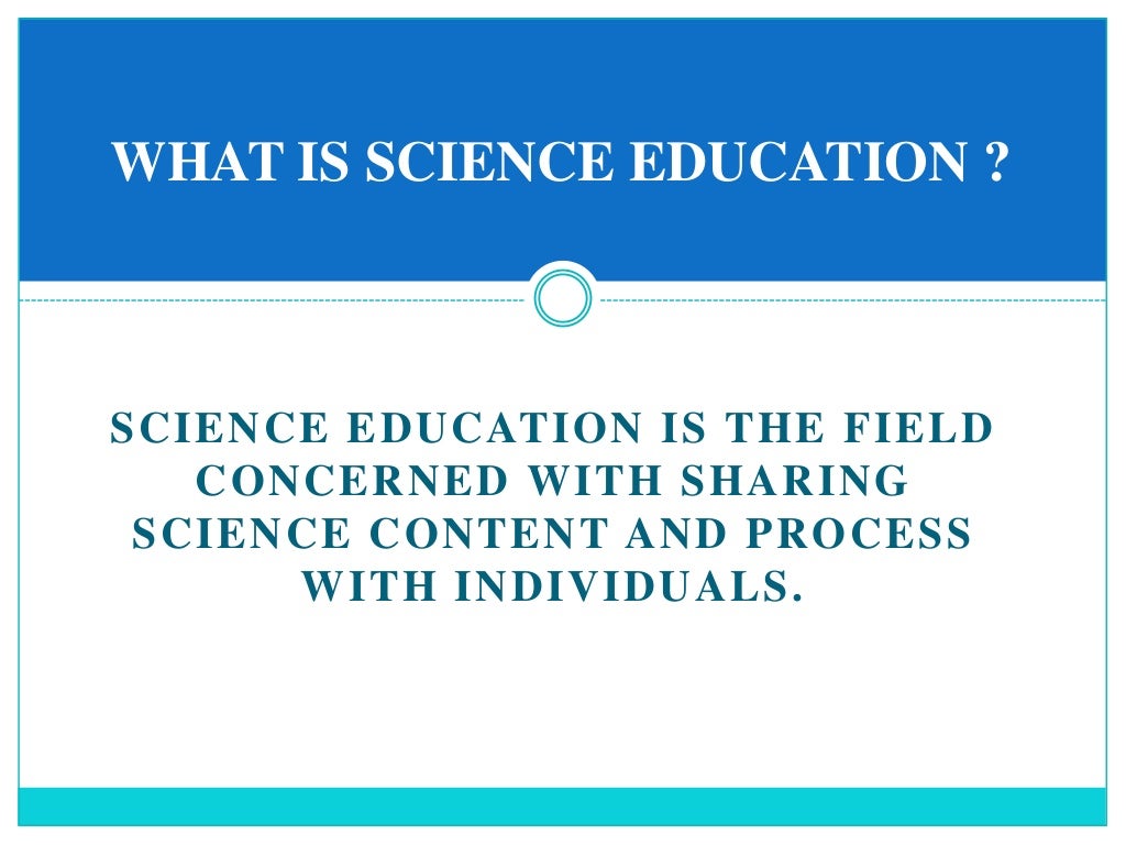Science education importance