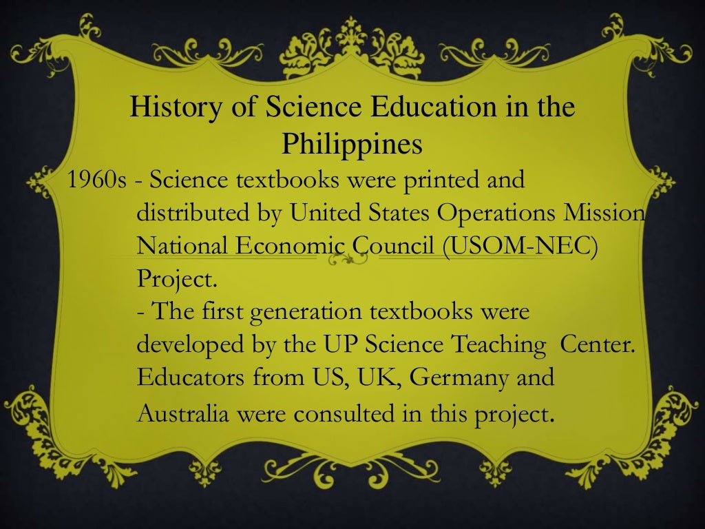 Science education in the philippines 1960s