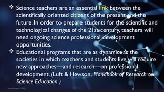 Science Education Research & Professional Development Report in MAS 202 ...