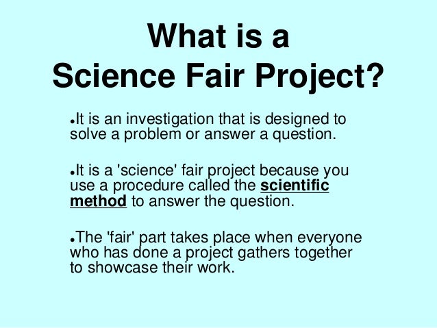 research science fair meaning