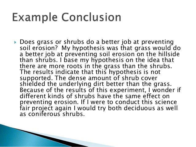 conclusion example science