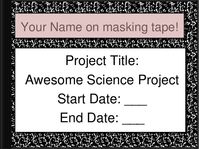 science fair project powerpoint