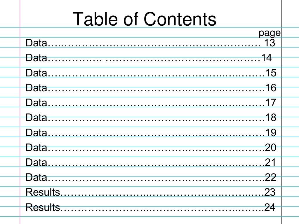 Science fair example notebook