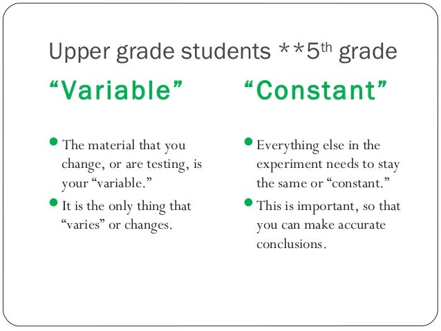 what is constant in research